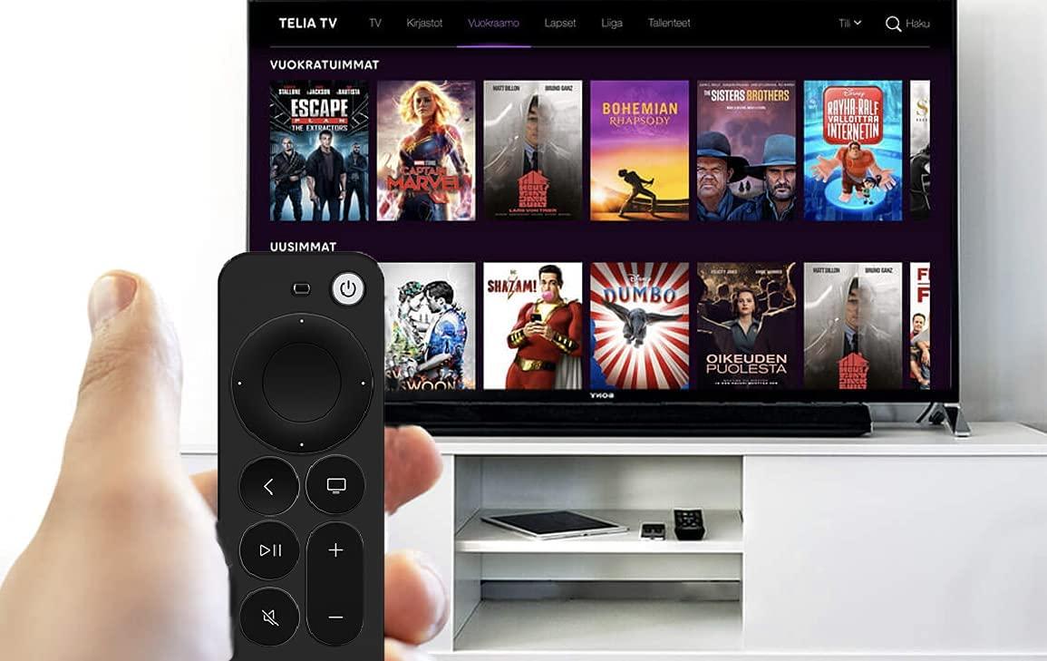 Svart Silikonskydd till fjärrkontroll Apple TV Gen 6 2021 Generic