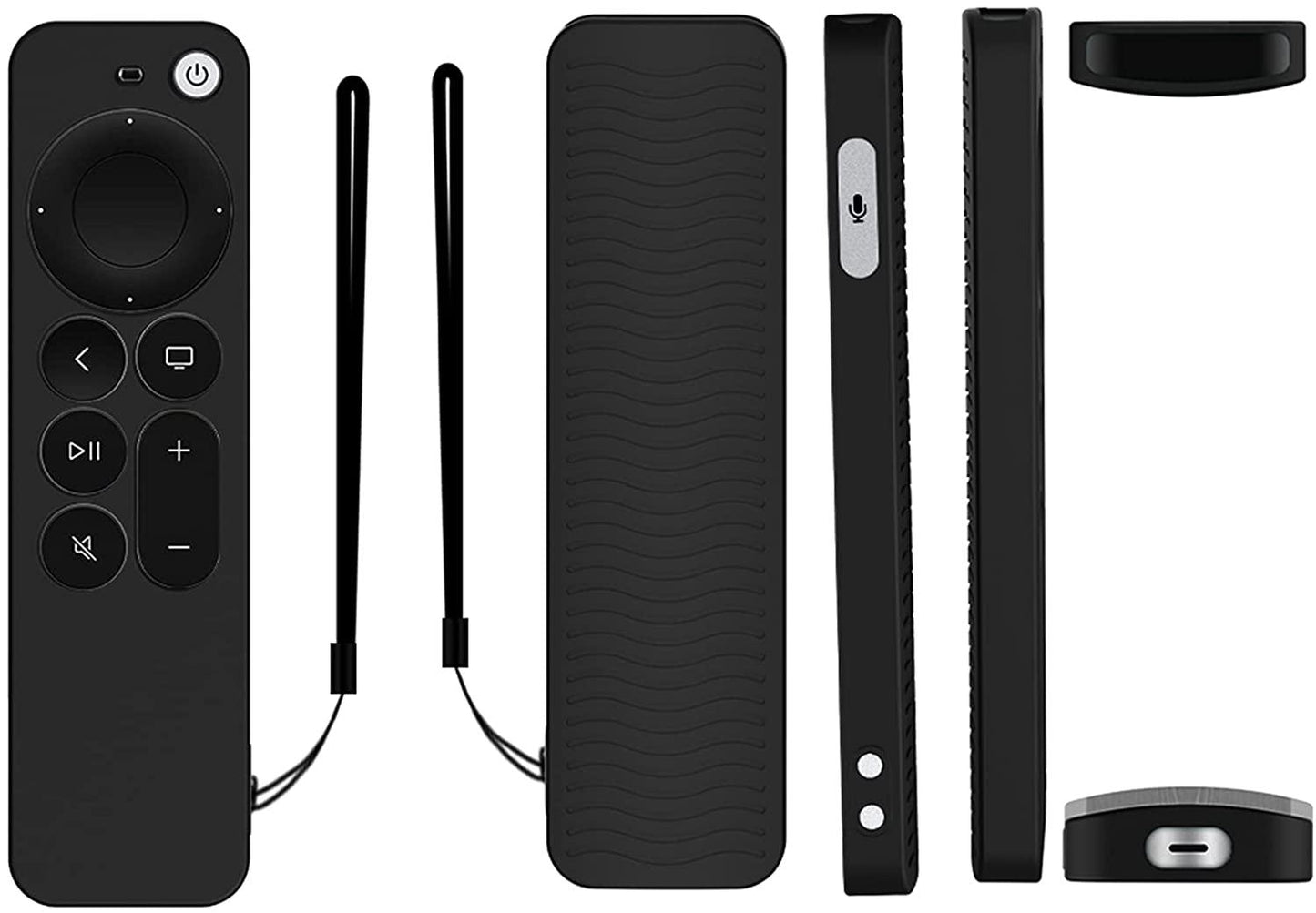 Svart Silikonskydd till fjärrkontroll Apple TV Gen 6 2021 Generic