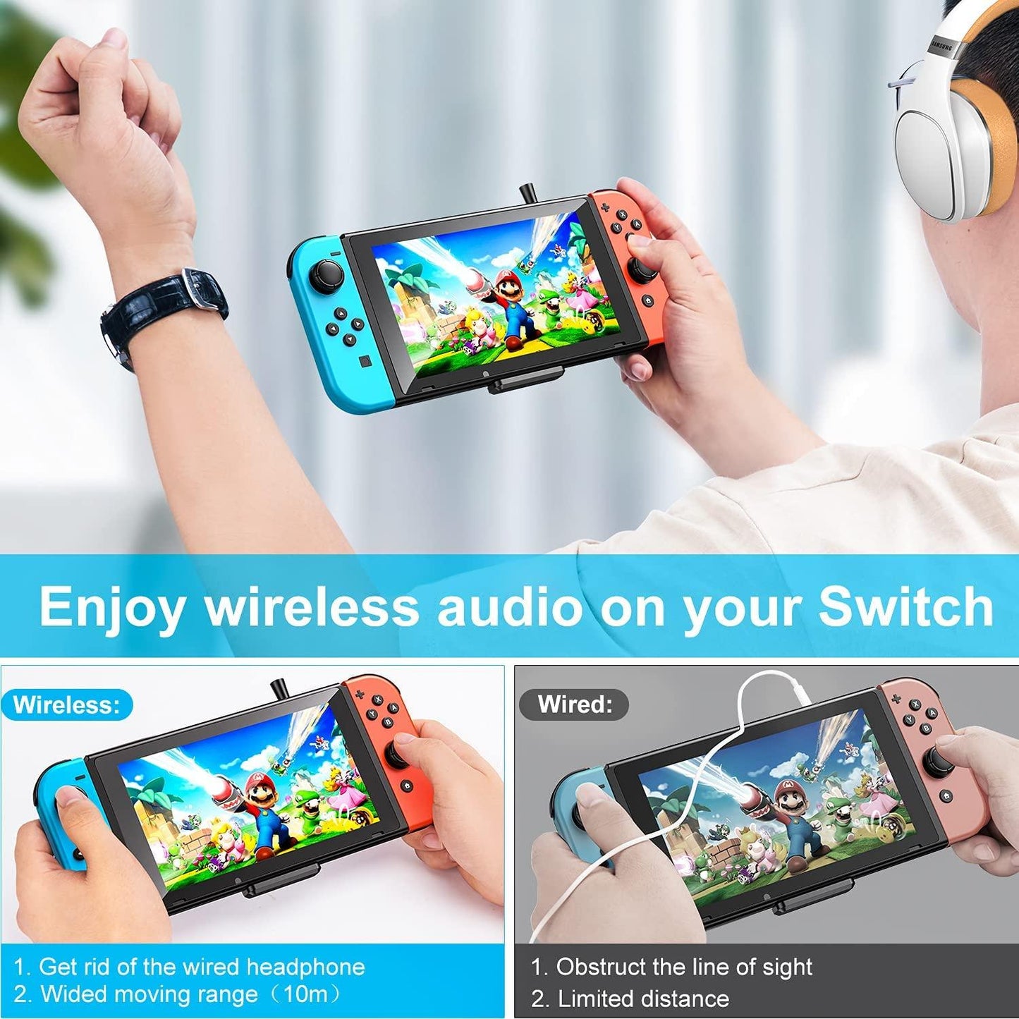 Bluetooth adapter Kompatibel med Nintendo Switch/lite BT 5.0 Generic