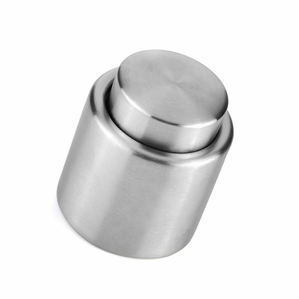Vinförslutare silver med inbyggd vakuumpump Generic
