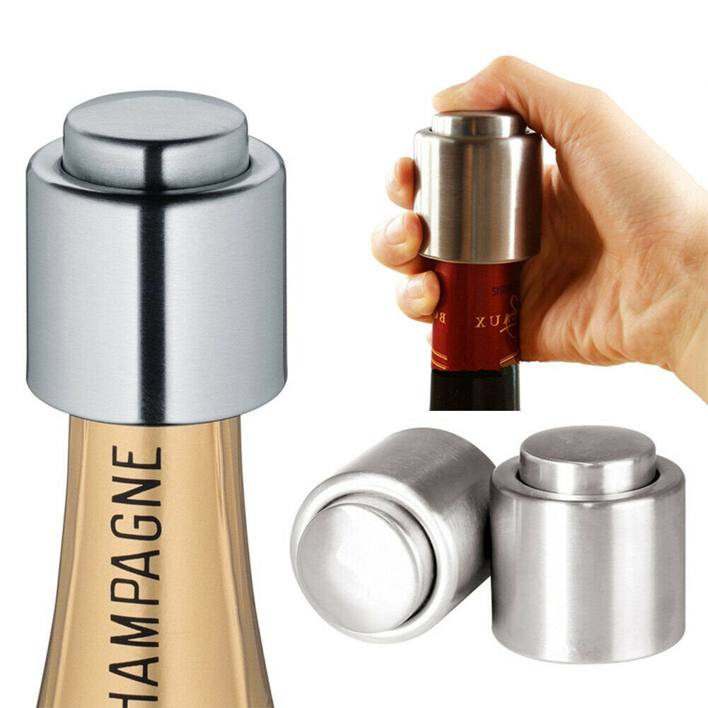 Vinförslutare silver med inbyggd vakuumpump Generic