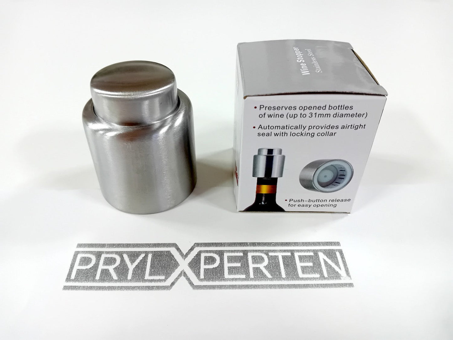 Vinförslutare silver med inbyggd vakuumpump Generic
