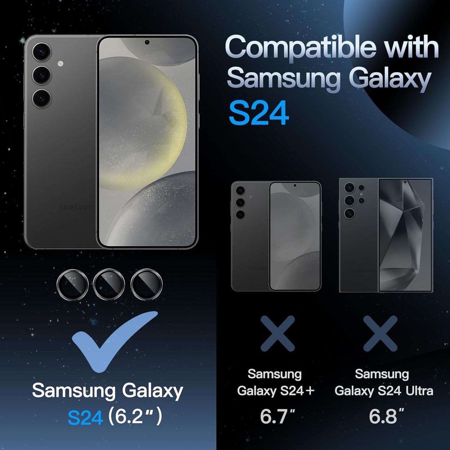 Burgundy Samsung S24 Kamera Linsskydd Generic