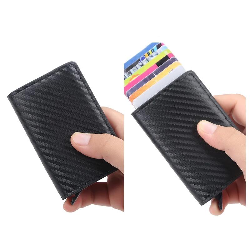 Carbon RFID - NFC Skydd Plånbok Korthållare 6st Kort Generic
