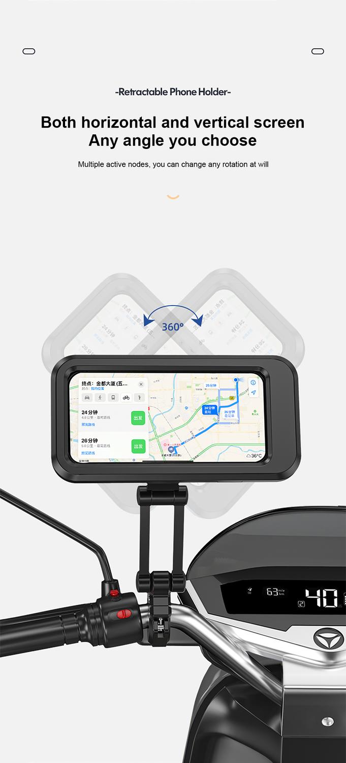 Cykelhållare cykelfäste för mobiltelefon vattentät 360 graders Generic
