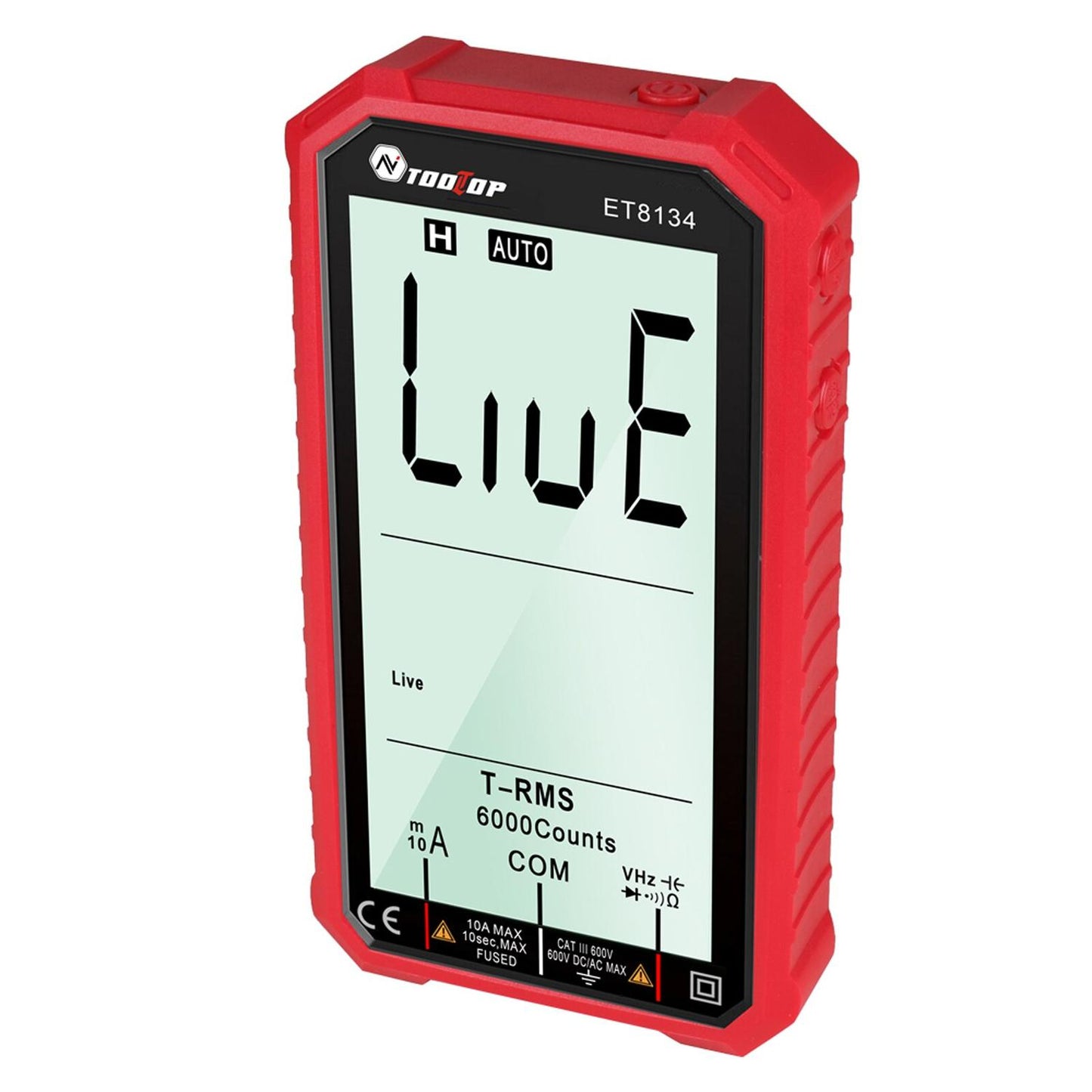 Digital multimeter med hela 4,7 tum LCD. Röd Generic