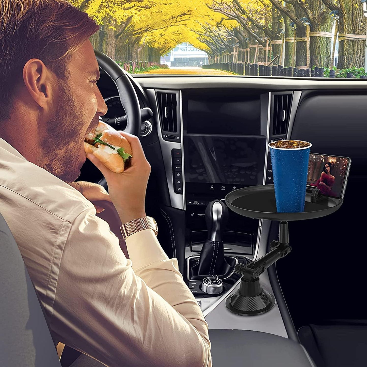 Matbord för mugghållaren Multifunktionell till Bilen husvagn båt ... Generic