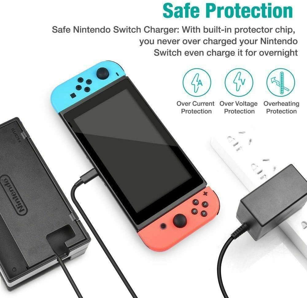 EU AC adapter Kompatibel med Nintendo Switch / lite / OLED dockningsstation Generic