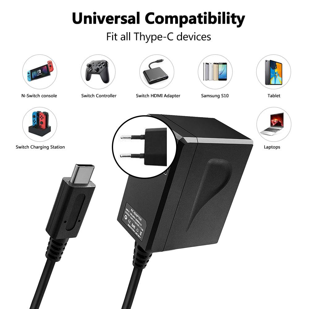 EU AC adapter Kompatibel med Nintendo Switch / lite / OLED dockningsstation Generic