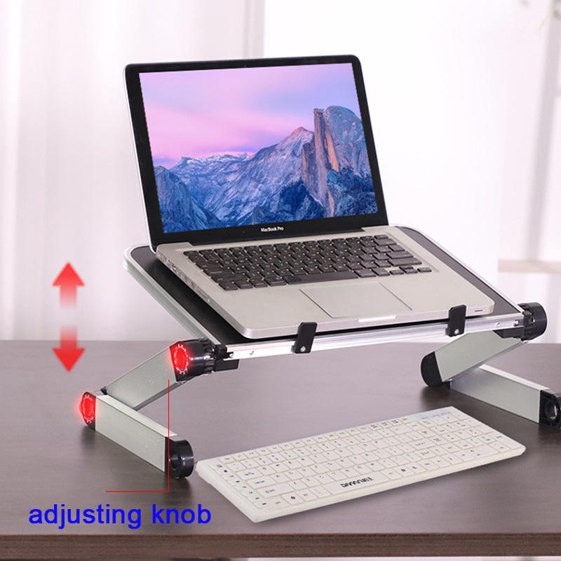 Hopfällbar Laptopbord, Aluminium ergonomisk stativ (vit) Generic