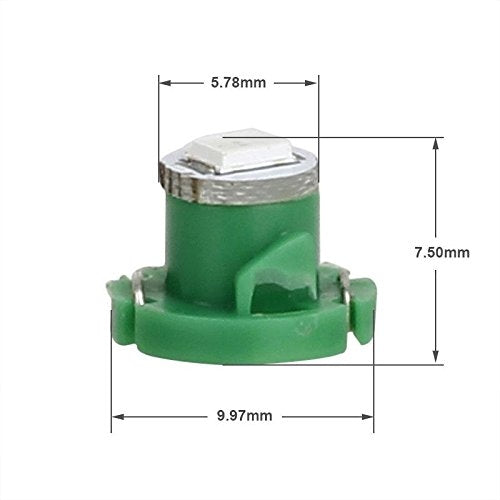 LED Lampa Diod Neo Wedge T4.2 / T4 Grön 10-pack Generic