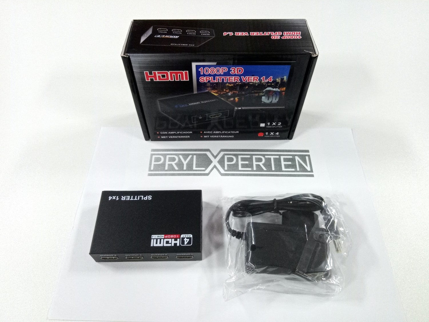 HDMI Splitter 1x4 (4 utgångar) med stöd för 3D - HDCP v1.4 Generic