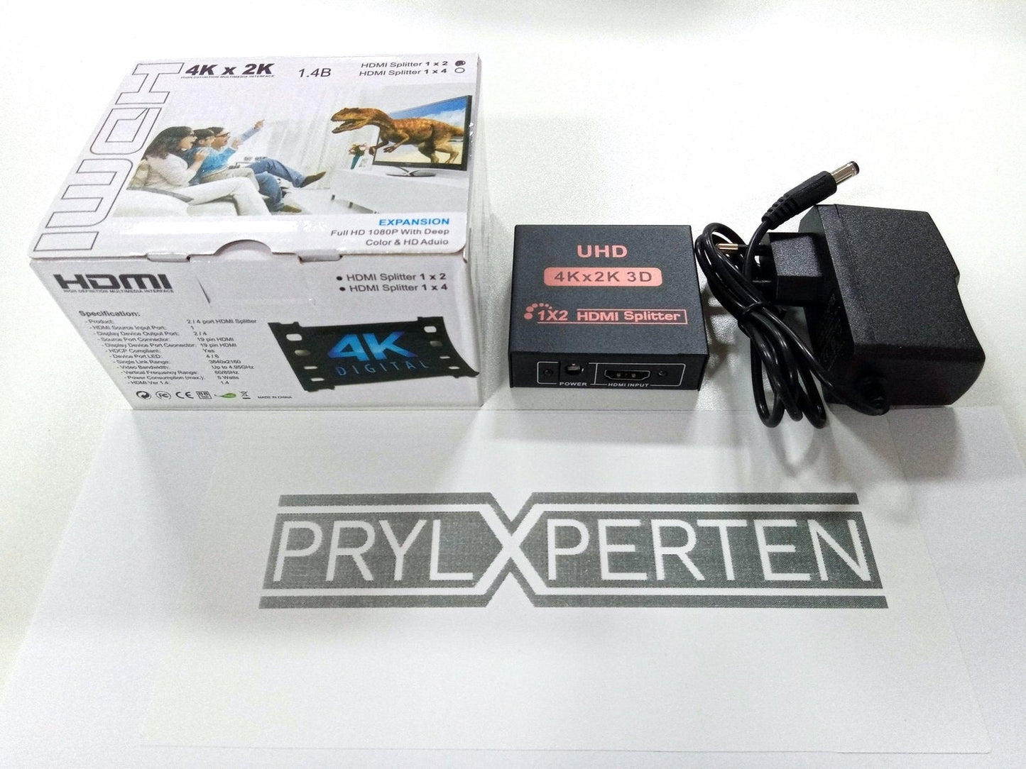 HDMI Splitter Switcher för 1 bildkälla till 2 bildvisare 4K Generic