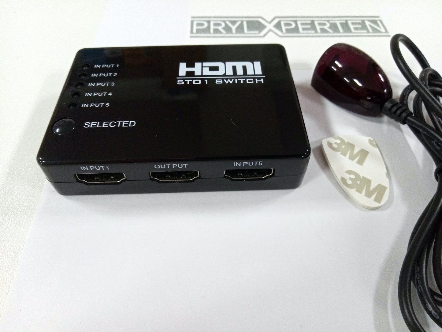 HDMI-switch med fjärrkontroll 5-vägs med IR-öga Generic