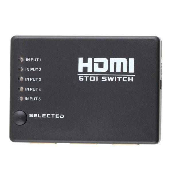 HDMI-switch med fjärrkontroll 5-vägs med IR-öga Generic