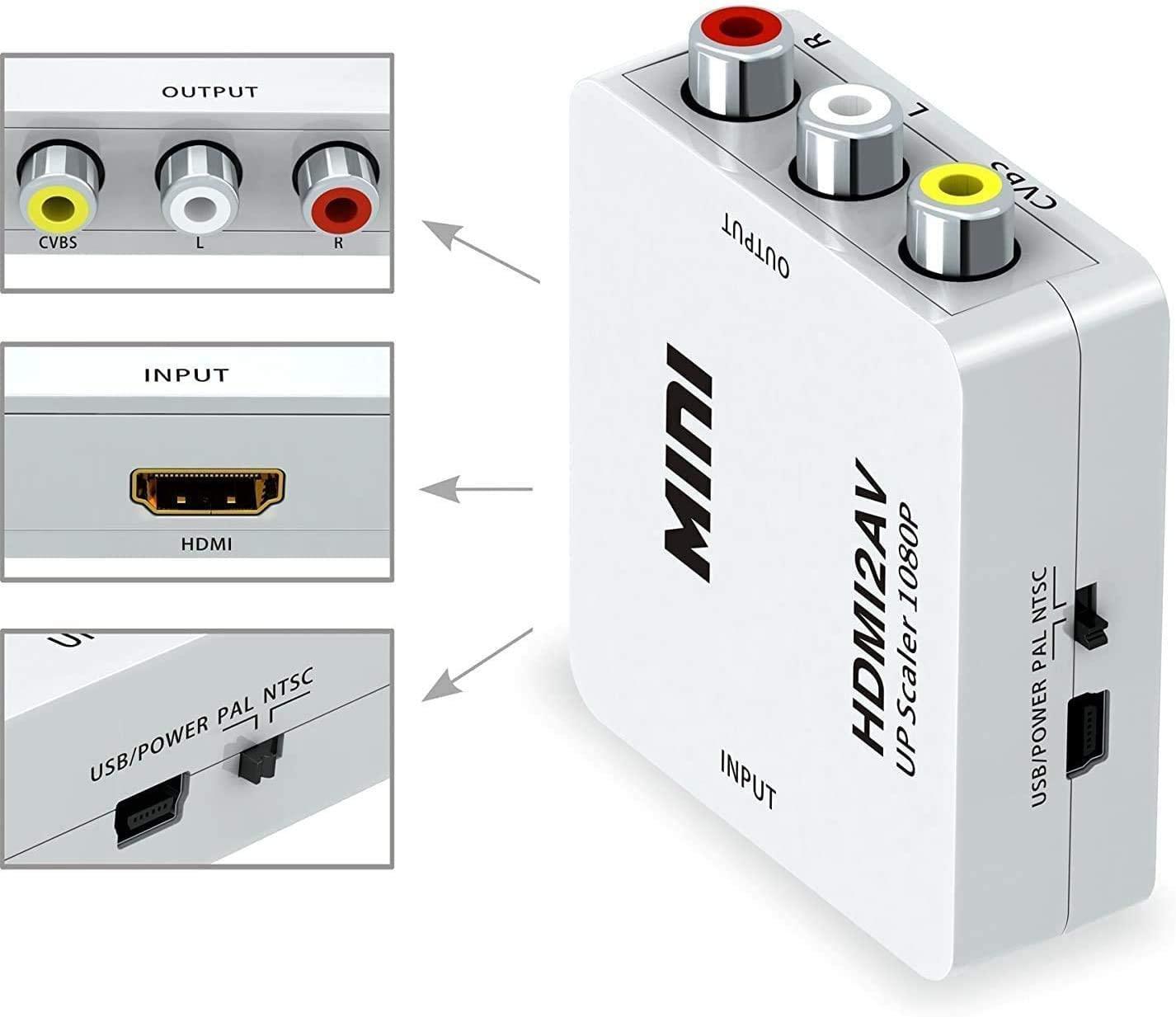 HDMI Till Composite RCA CVBS AV Converter Adapter Generic