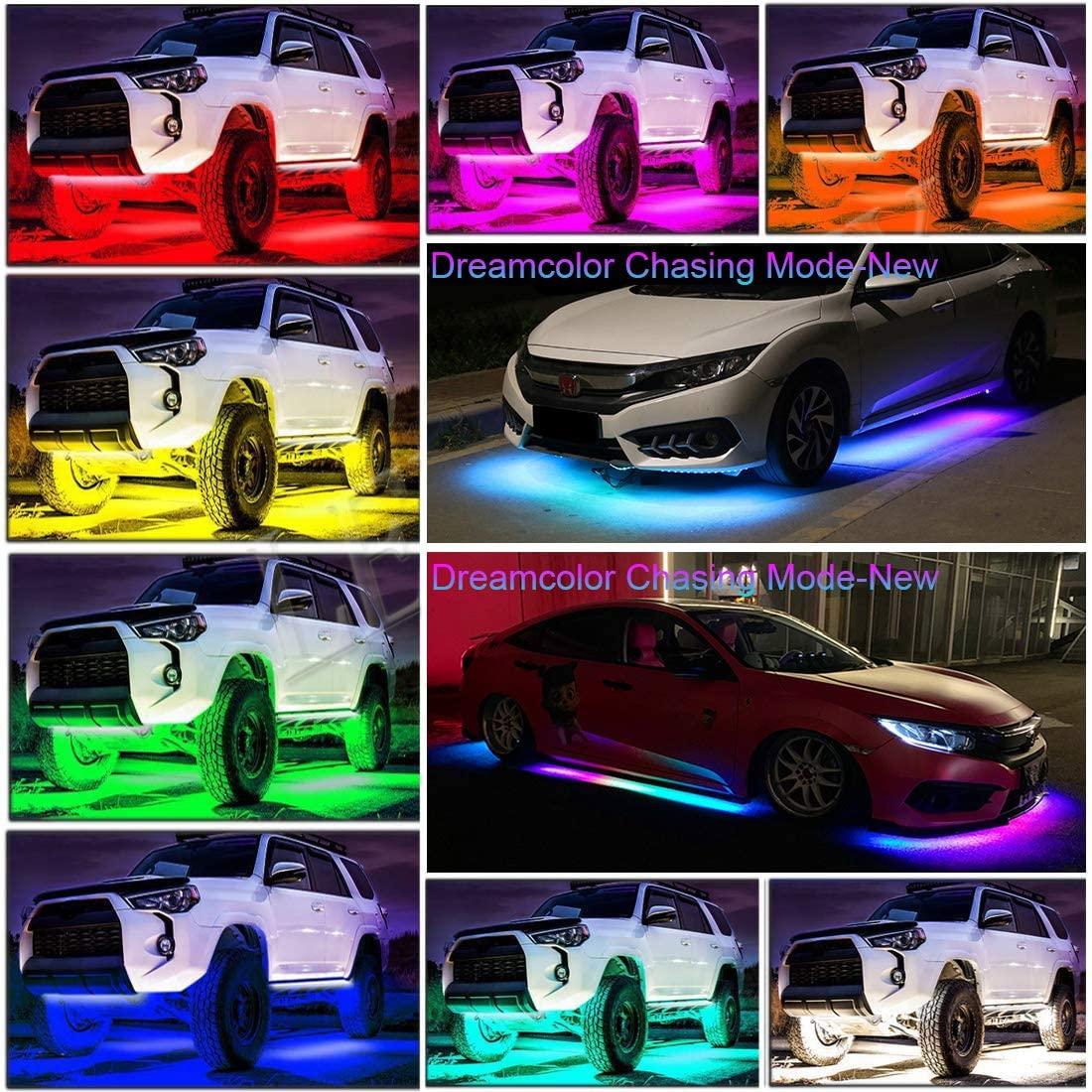 LED Slinga Under Car Kit Multicolor APP Styrt Vattentät Generic