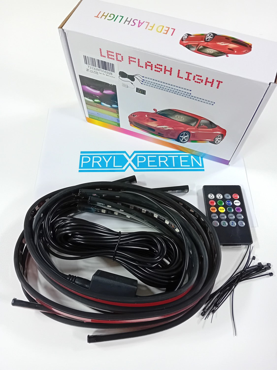 LED Slinga Under Car Kit Multicolor Fjärrkontroll Vattentät Generic