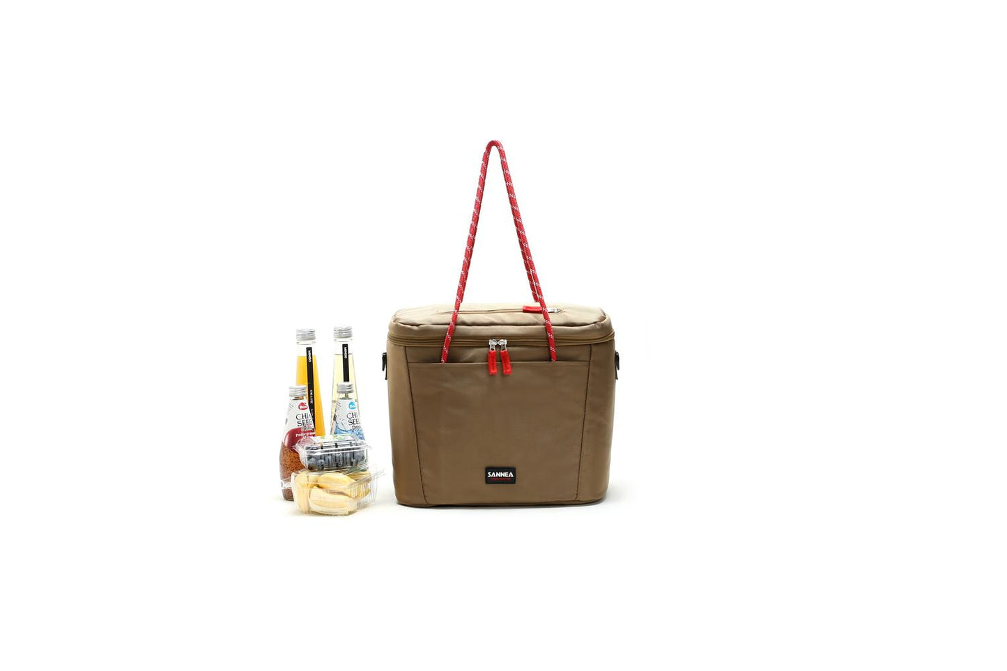 Stor Praktisk Kylväska Strandväska Picknick Kylbox Khaki Generic
