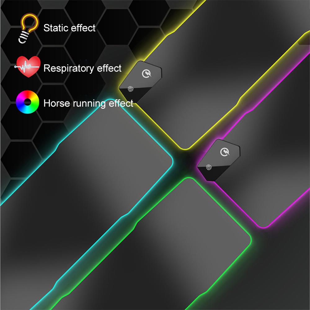 Stor RGB-musmatta, 80X40 cm RGB LED-utvidgad Musmatta med PD-snabbladdning Generic