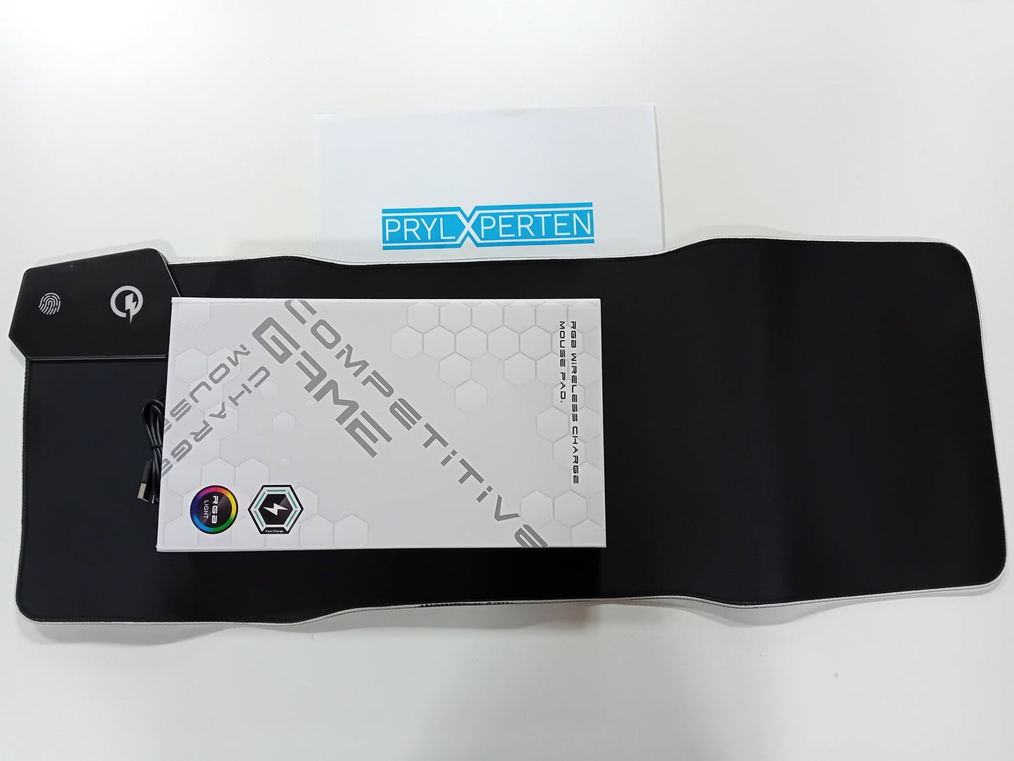 Stor RGB-musmatta, 80X40 cm RGB LED-utvidgad Musmatta med PD-snabbladdning Generic