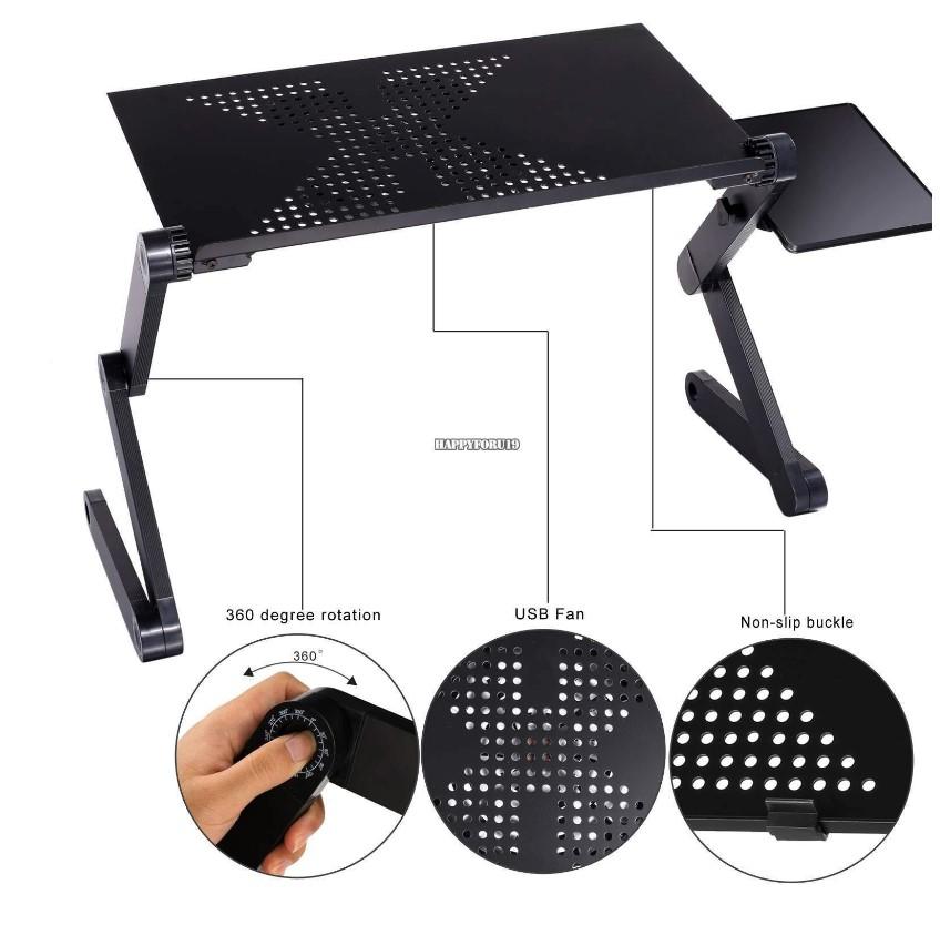 Stort Multifunktionellt Laptopbord med Musbord samt Kylfläkt Generic