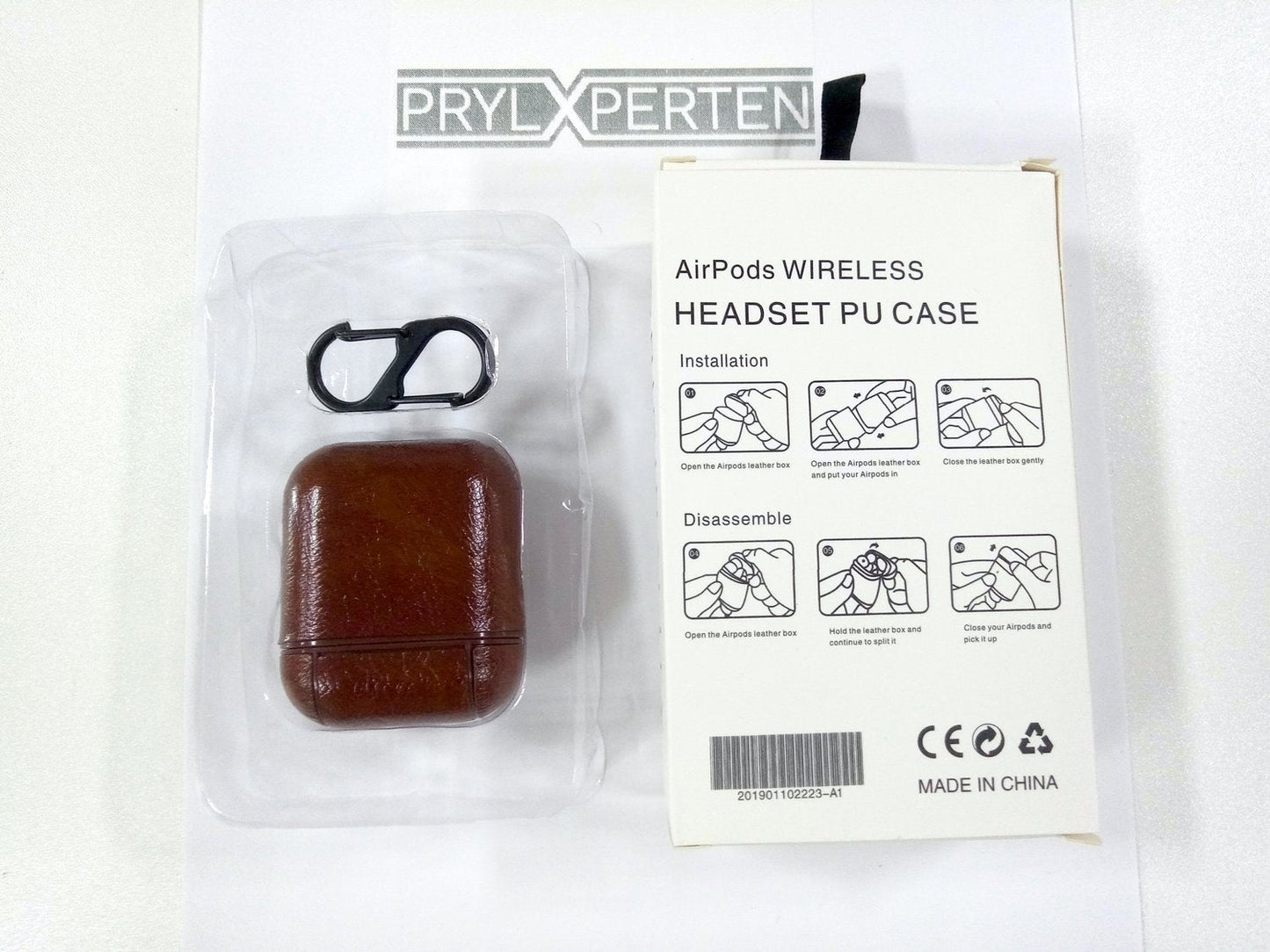 Läder Fodral för Apple Airpods / Airpod 2 - Mörkbrun Generic