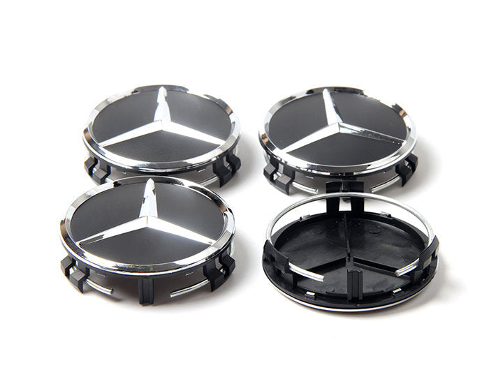 MB02 - 75MM 4-pack Centrumkåpor Mercedes Benz Generic