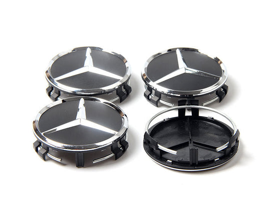 MB02 - 75MM 4-pack Centrumkåpor Mercedes Benz Generic