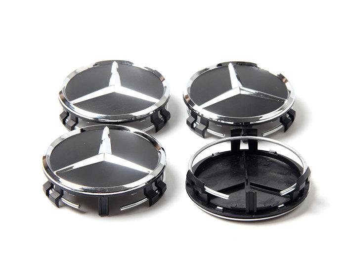 MB02 - 75MM 4-pack Centrumkåpor Mercedes Benz Generic