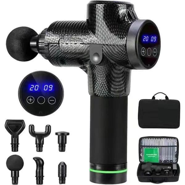 Massagepistol Carbon med Touch knapp samt LED-display 30 lägen Generic