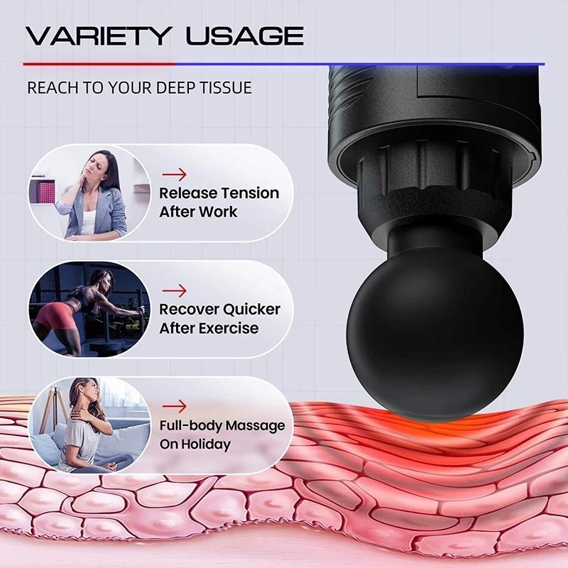 Massagepistol Carbon med Touch knapp samt LED-display 30 lägen Generic