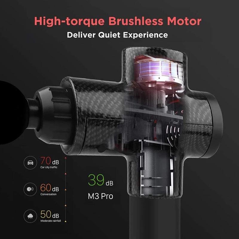 Massagepistol Carbon med Touch knapp samt LED-display 30 lägen Generic