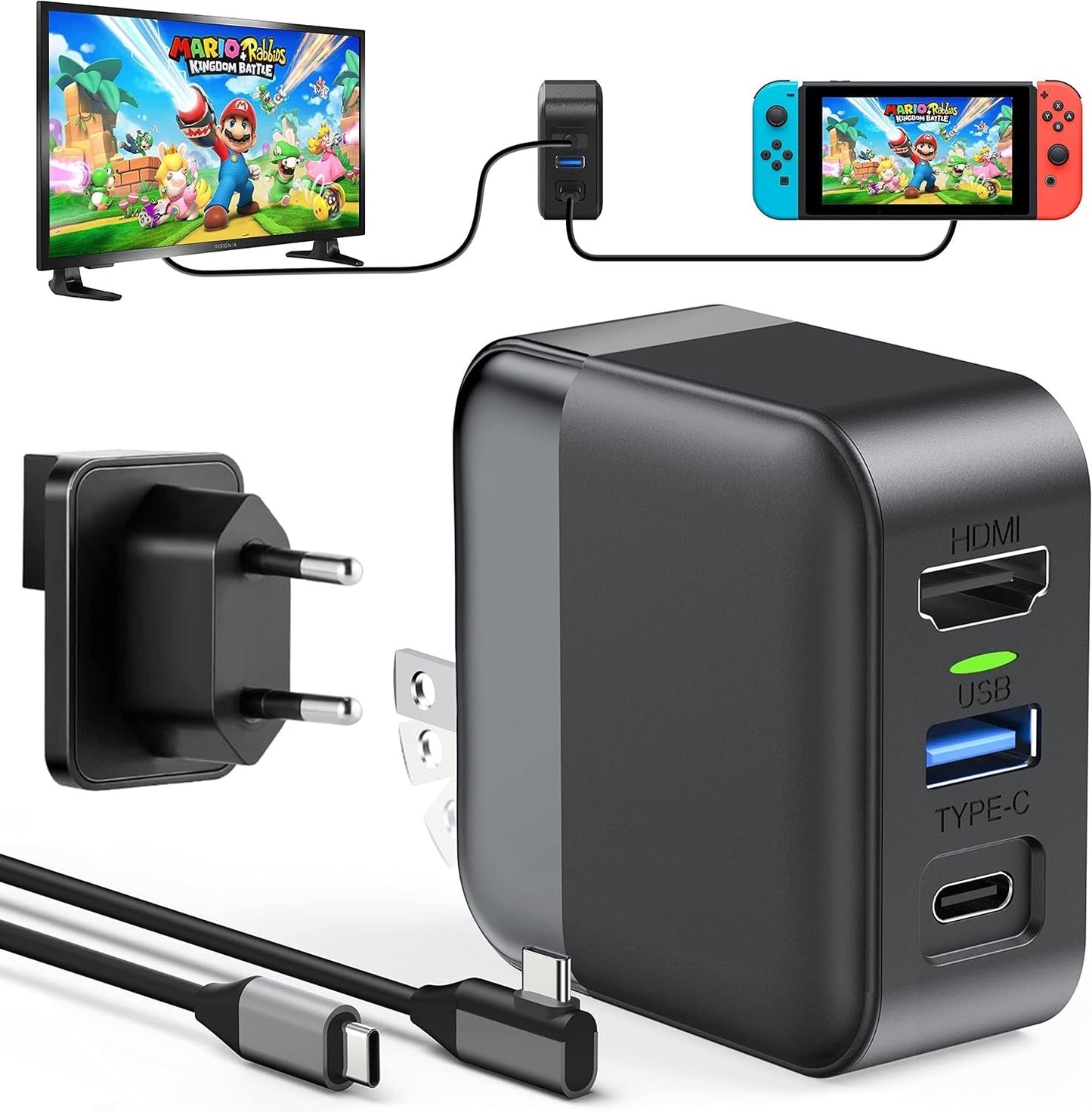 MultiHub Kompatibel med Nintendo Switch 3 in 1 Dock Set EU Version Generic