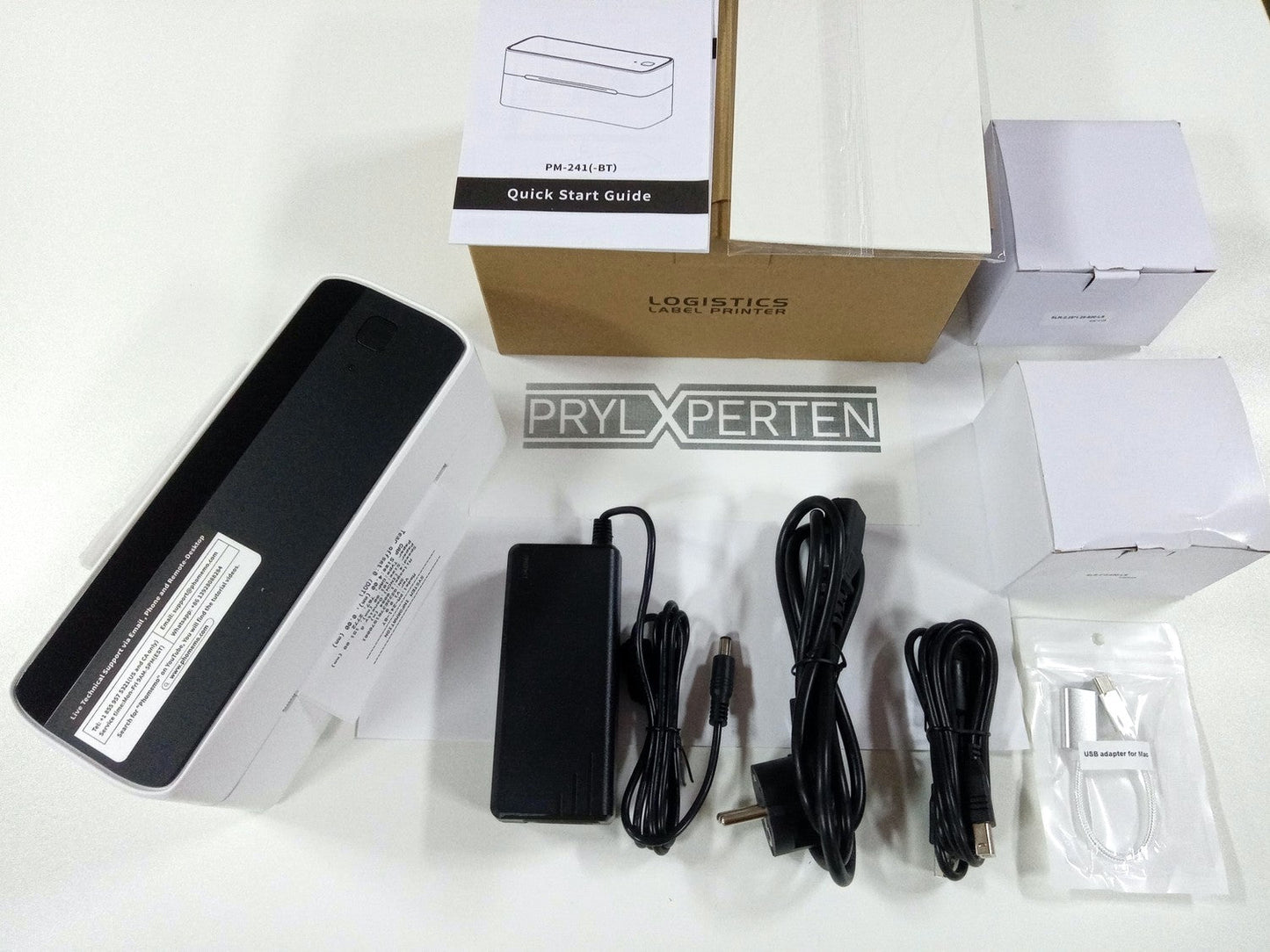 PHOMEMO PM-241-BT Bluetooth Fraktetikettskrivare Termisk med 900 etiketter Generic