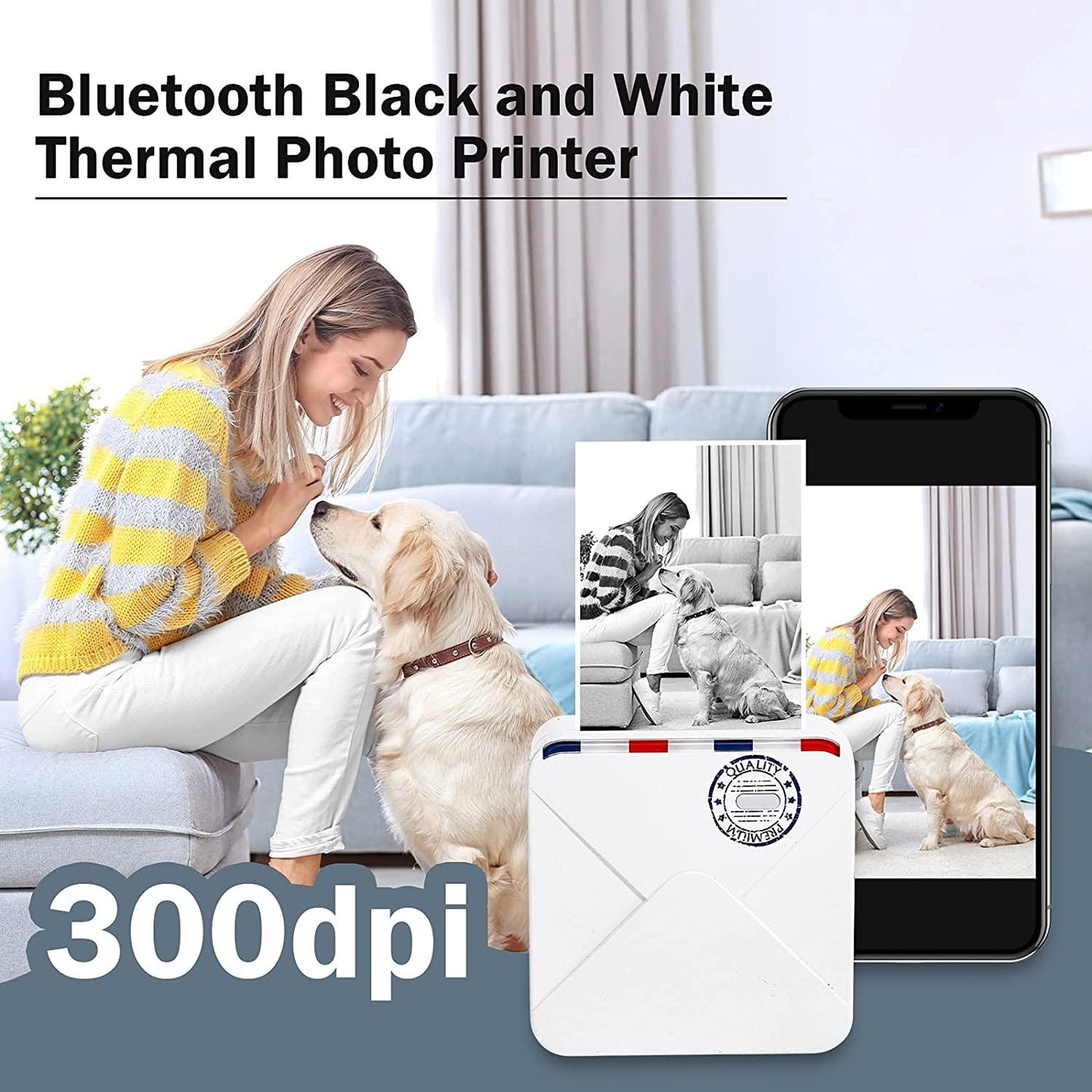 Phomemo M02S Termo Photo Skrivare 300dpi Med 7 Rullar Generic