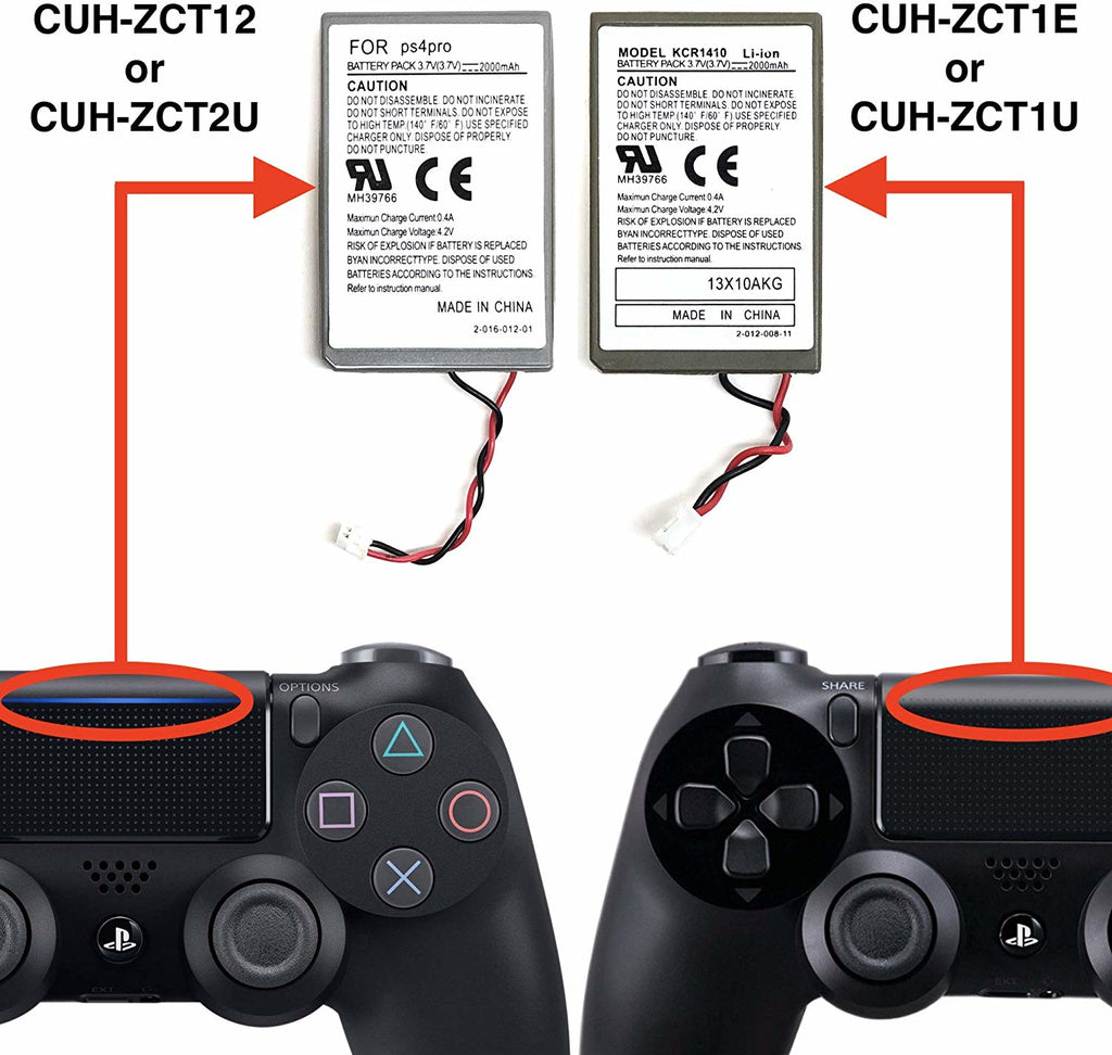 Batteri til Sony Dualshock 4 handkontroll V2 2000mAh Generic