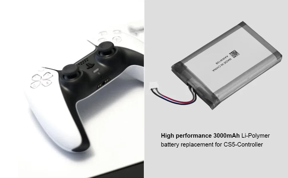 Ps5 Handkontroll Batteri Stor kapacitet 3000mAh Generic