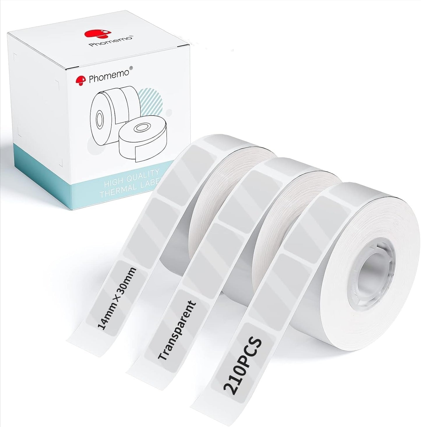 Phomemo Q30 Etikettmaskin Mini Skrivare Bluetooth Med 9 Etikettrullar Generic