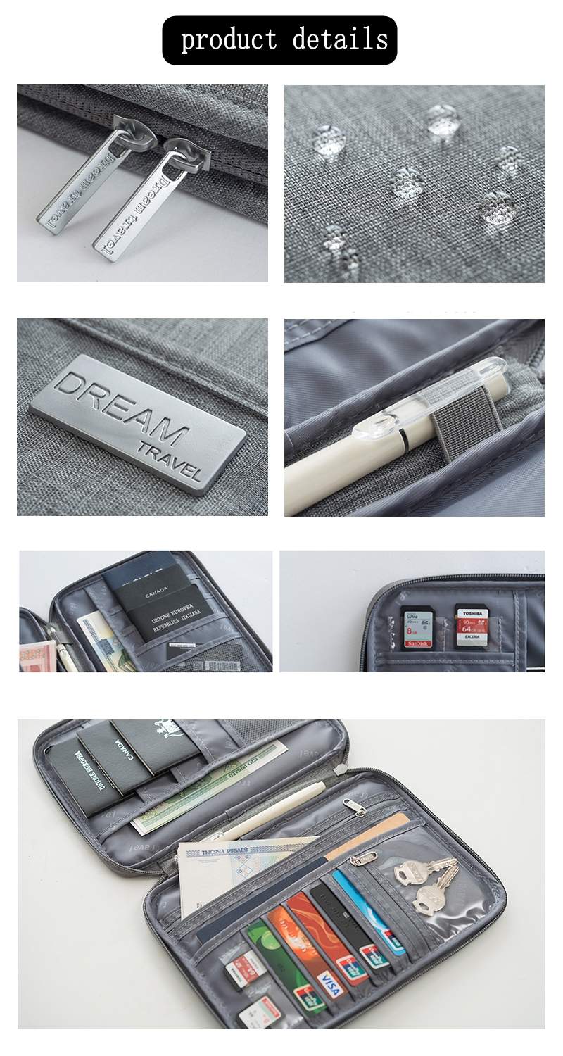 RFID Skydd - Blå universell Resa plånbok Passfodral Generic