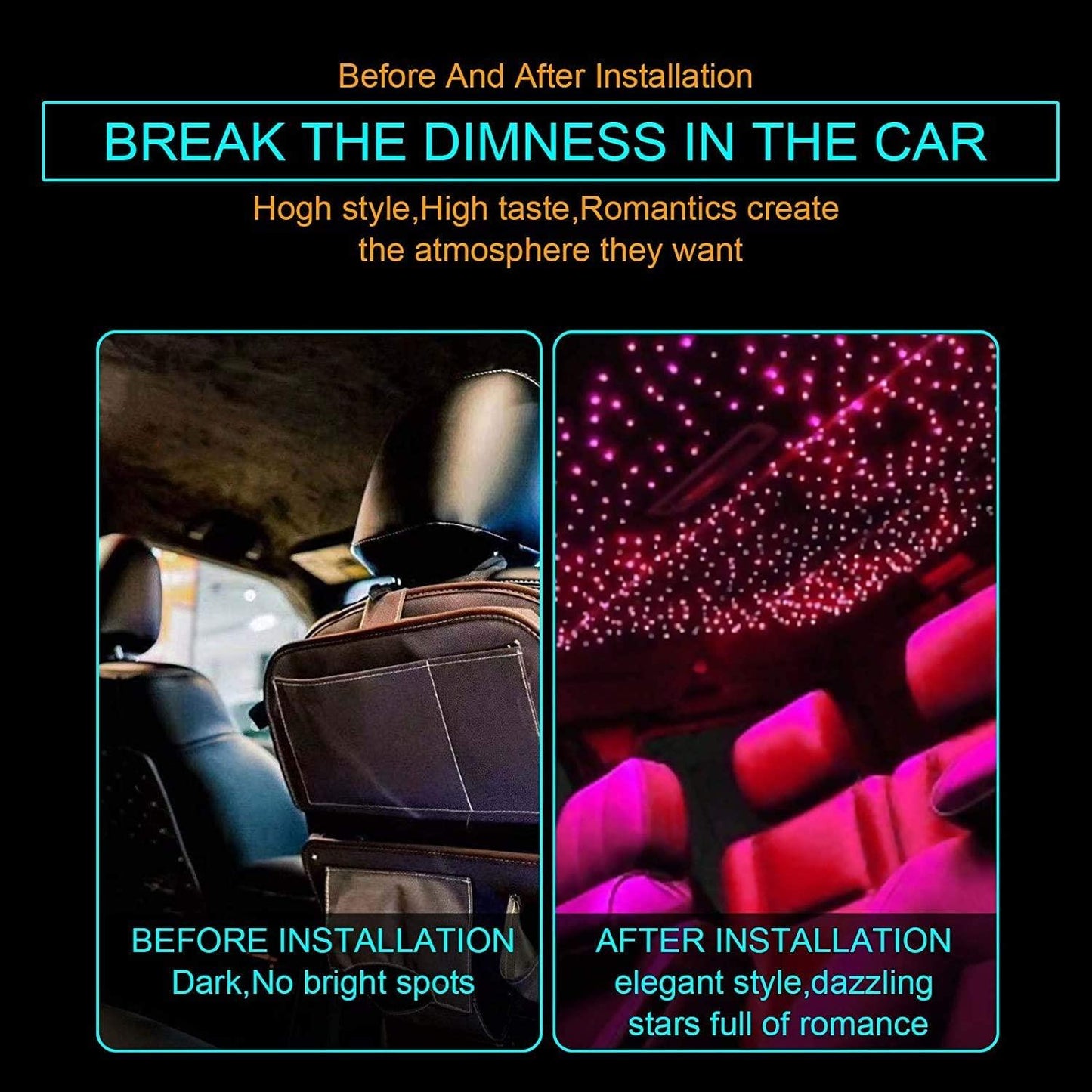 Röd USB driven stjärnljus till bilen, hemmet, sovrummet... Generic
