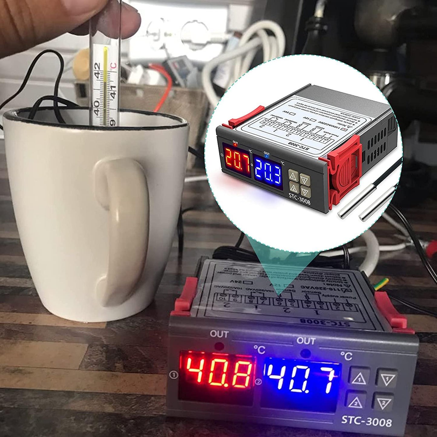 STC-3008 220V Temperaturregulator, PID-regulator Generic