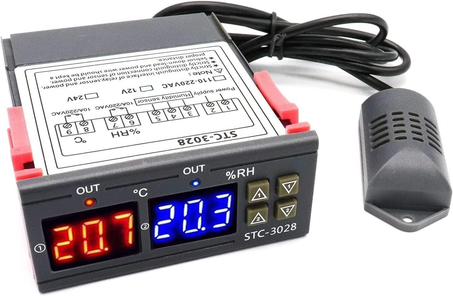 STC - 3028 temperatur & fuktighetsregulator , PID-regulator 12V Generic