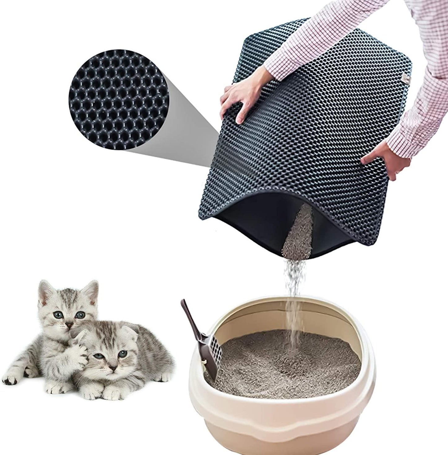 Smidig Kattlåda matta, kattsand matta 50x40cm Generic