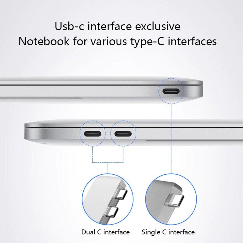 USB C Hub Thunderbolt 7 i 1 med 1 USB C Hane Generic