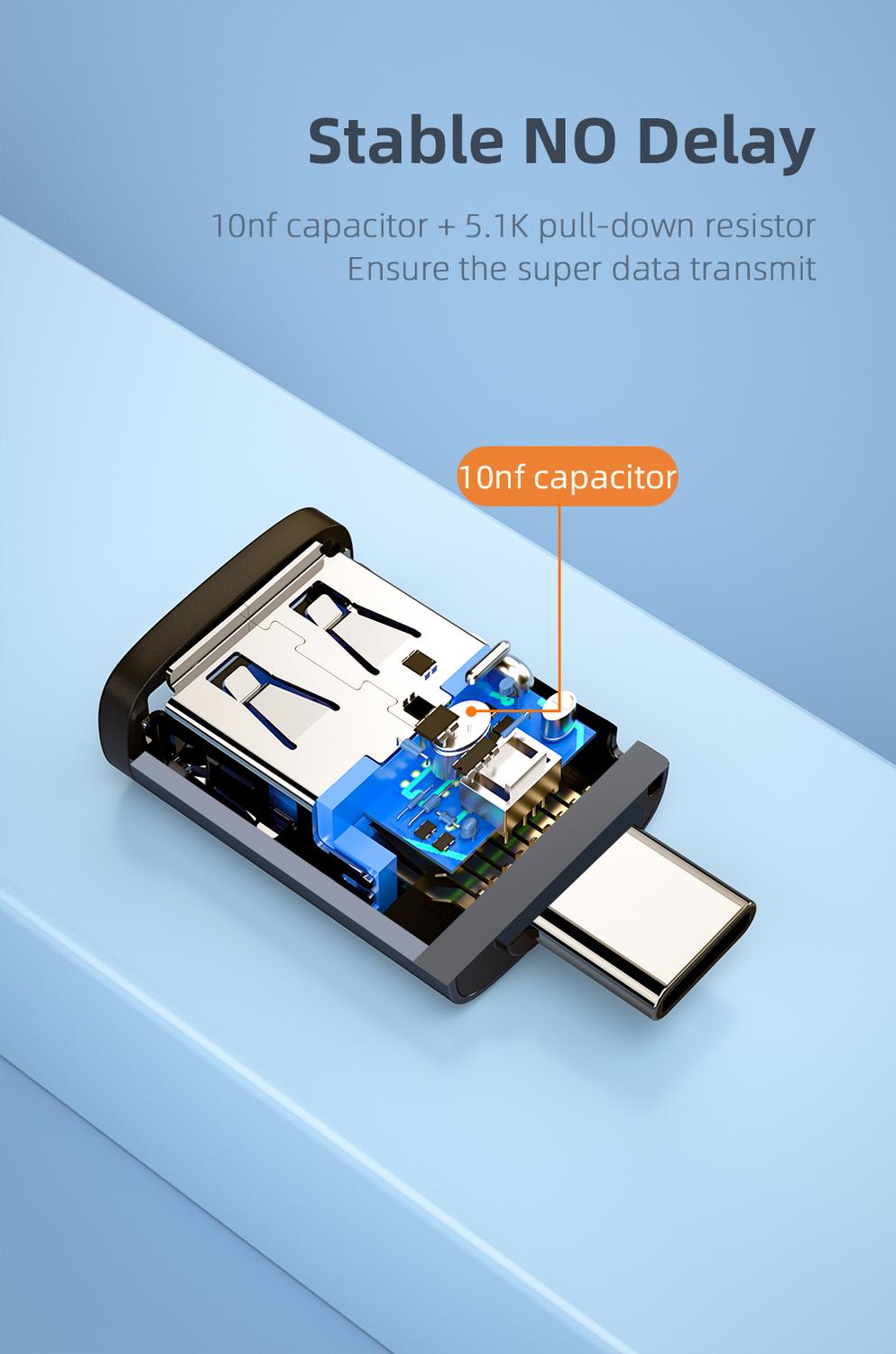 USB Hane till USB-C Hona dataöverföring med hög hastighet, USB A till USB C Generic