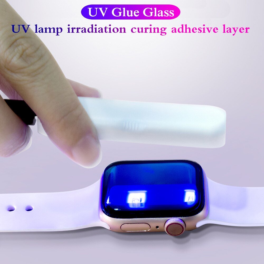 UV Ljus Displayskydd i härdat glas till Apple Watch 38mm Generic