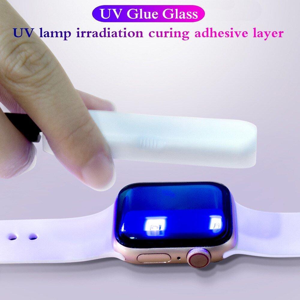 UV Ljus Displayskydd i härdat glas till Apple Watch 45mm Generic
