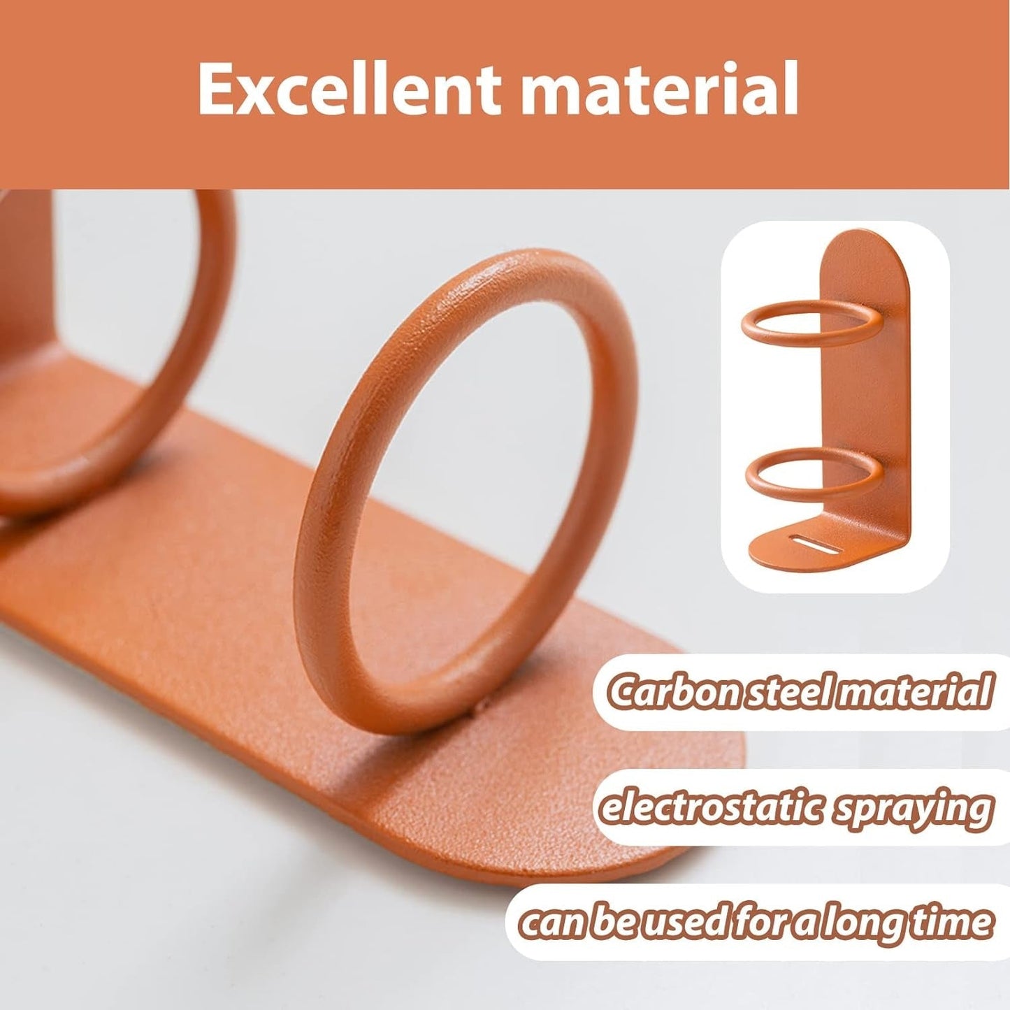 Vägghållare till eltandborsten metall orange Generic