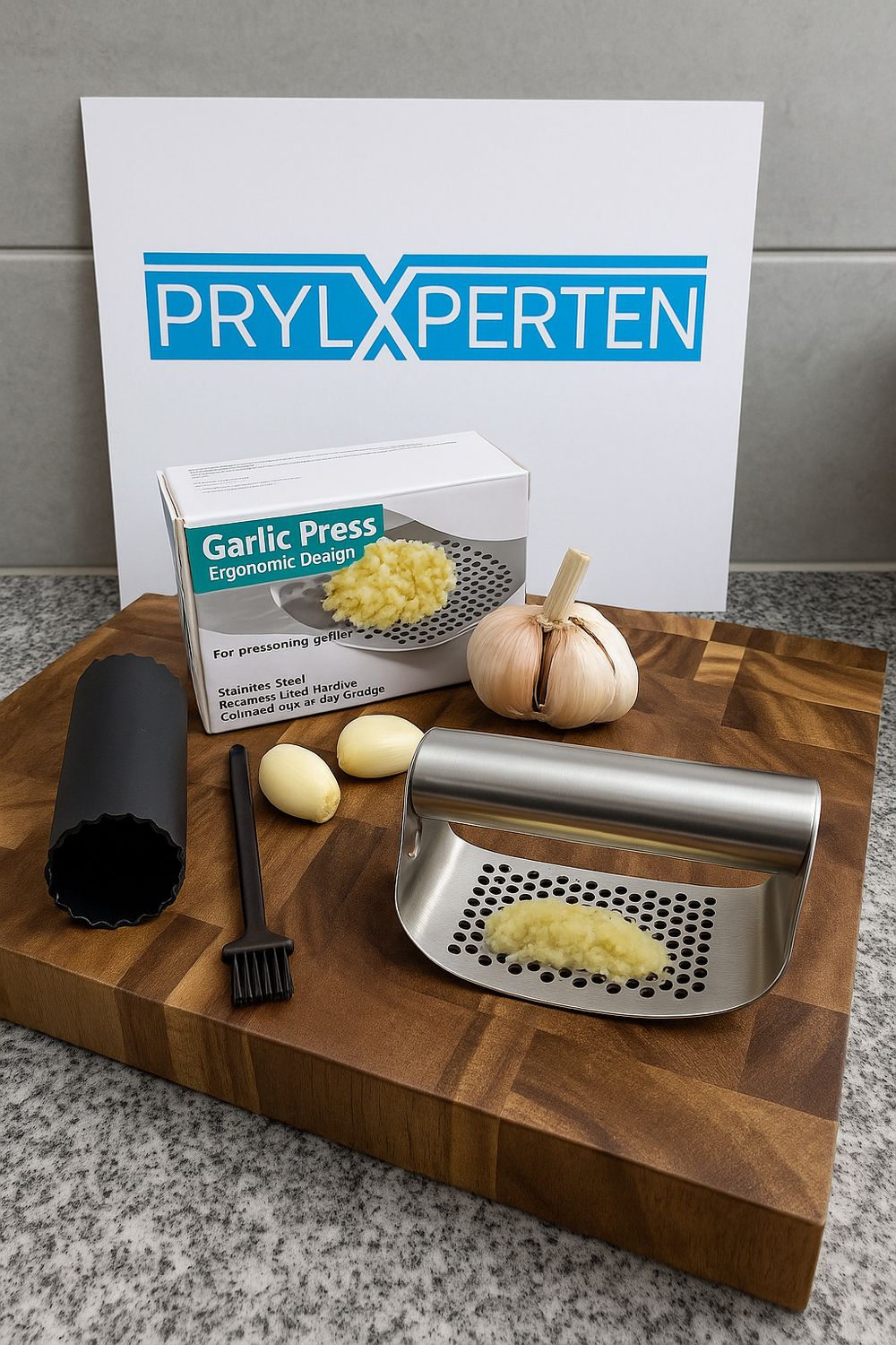 Vitlökspress i Rostfritt Stål – Ergonomisk, Effektiv & Hållbar Generic